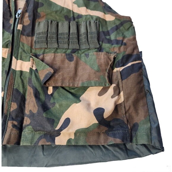 Vintage Duck Bay Camo Hunting Shooting Water Fowl Vest W/ Shell Holders Mens Lg - Picture 3 of 13